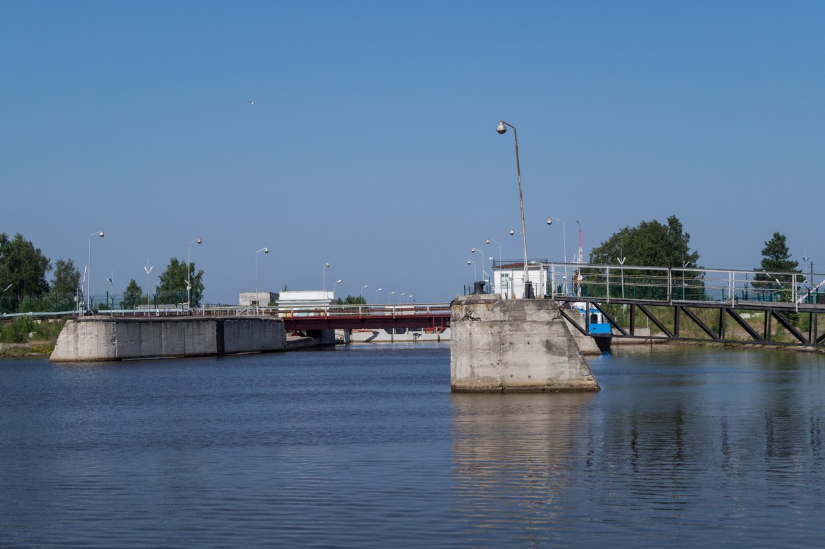 Беломорско-Балтийский канал. В Беломорске у Шлюза №19.