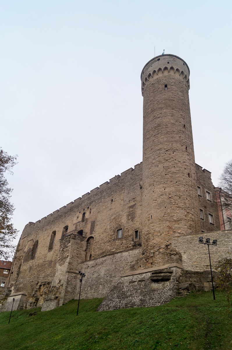 Таллин. У остатков крепости Тоомпеа. Башня Длинный Герман.